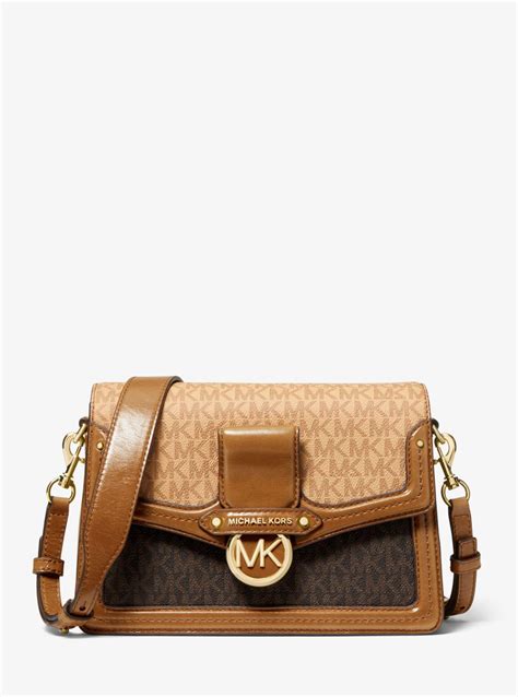 michael michael kors jessie medium two-tone logo shoulder bag|shoulder bag Michael Kors handbag.